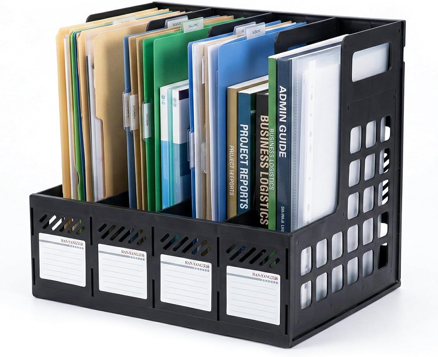 Plastic Magazine File Holder, Desk Organizer File Folder for Office Organization