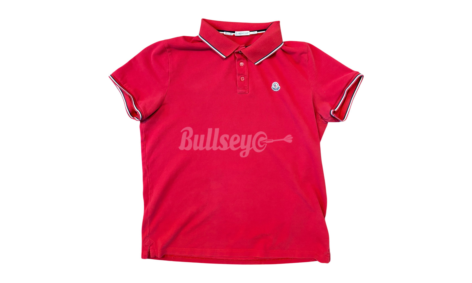 Moncler Tri-Color Trim Red Polo T-Shirt (PreOwned)