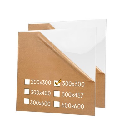 2 Pack White Cell Cast Acrylic Sheets 1/8inch 3mm Glossy 12x12 300x300mm Lase...