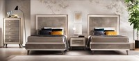 Italienische MöBel Designer Schlafzimmer Nachttische Bett 3Tlg. Garnitur Betten
