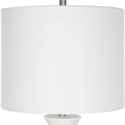 Uttermost 30040 Fountain Table Lamp Granulated White Marble and Crystal - Picture 4 of 6