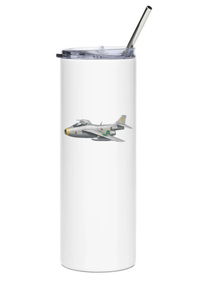 Saab 29 Tunnan Stainless Steel Water Tumbler with straw - 20oz.