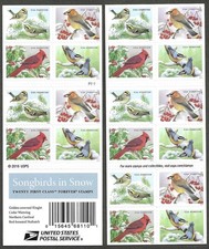 5126-29 MNH First Class Permanent Stamp Brochure 100 pieces "Birds in the Snow"