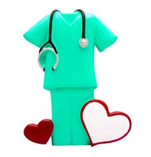 Occupation MEDICAL Scrubs Green Personalized Christmas Tree Ornament