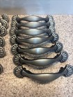 20 Cabinet Handles Sea Shell Fan 3" Plus Screws 4.5” End To End Brushed Nickel — photo 4