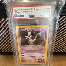 PSA 5 2000 Pokemon Gym Challenge Rocket's Mewtwo 14/132 Holo Unlimited EN on eBay