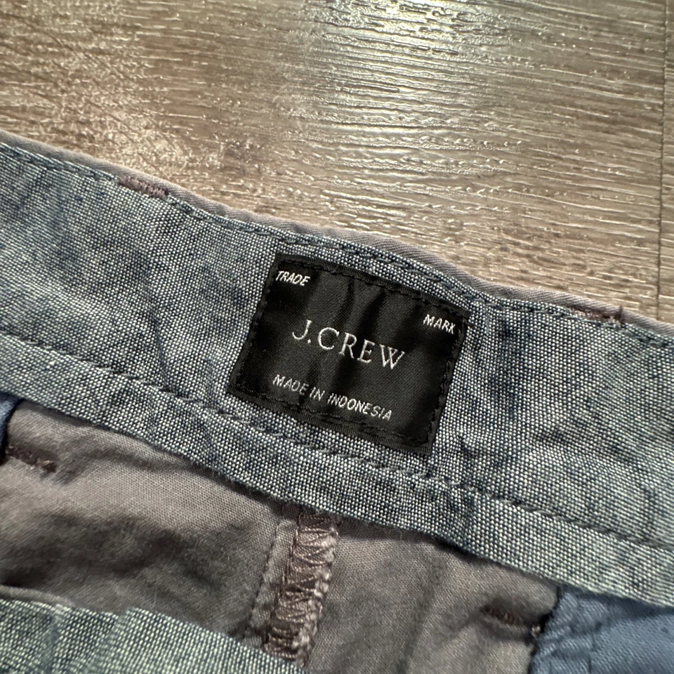 Pantalones Cortos J Crew Para Hombre 35 Gris 9" Chino Algodón Preppy Mínimo Clásico Informal Foto 2 de 4