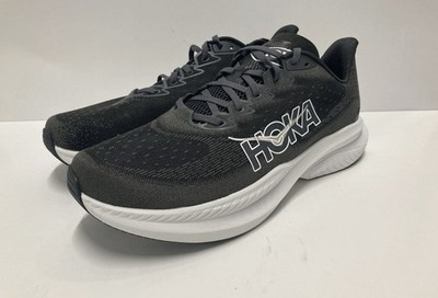 Mens Size 10 2E Hoka One One Mach 6 Black White Shoe 1147833 BWHT