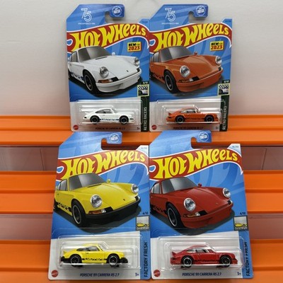 Hot Wheels | PORSCHE 911 CARRERA RS 2.7 | 2023 white orange yellow red Lot of 4