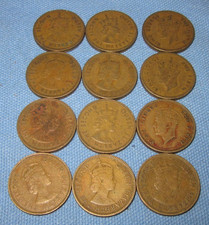 12 British Hong Kong Ten Cent Coins, 3 King George, 9 Queen Elizabeth