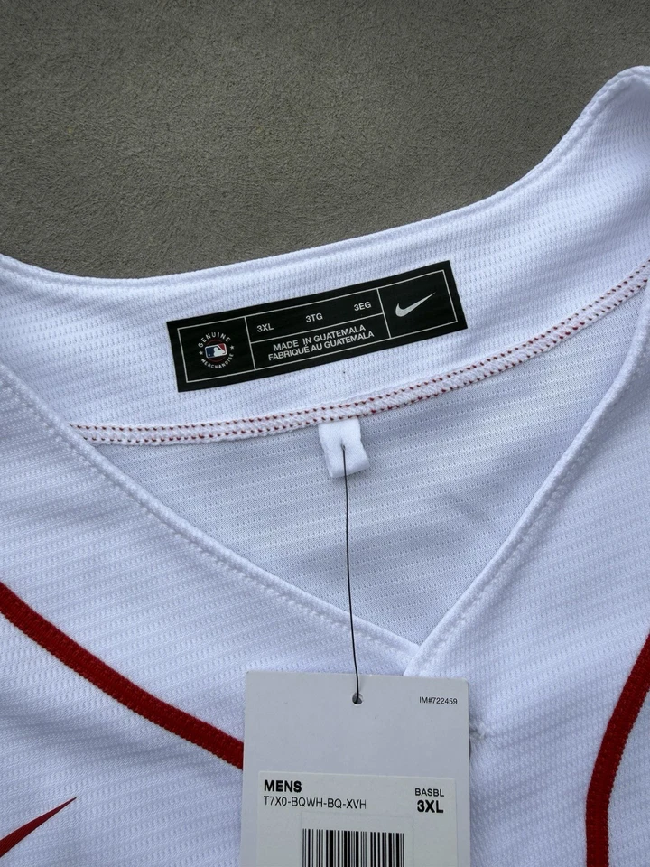 MLB Nike Boston Red Sox Men’s Replica Baseball Jersey White Red Size 3XL NWT - Image 3 of 4