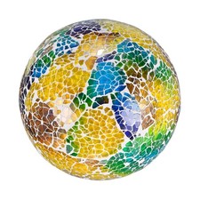 1 Pcs 3.9 in Glass Decorative Balls for Bowls, Mosaic Glass Ball, Colorful