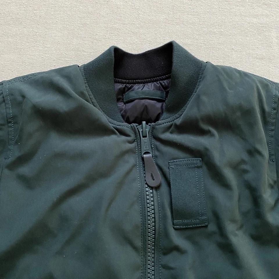 Alpha Industries Down Puffer Jacket Green and Black Reversible Women's XS - Image 2 of 4