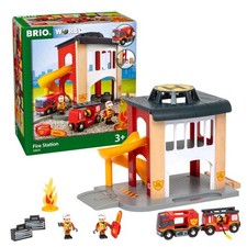 Toy Fire Station Set BRIO 33833 Interactive Light Sound Accessories World Truck