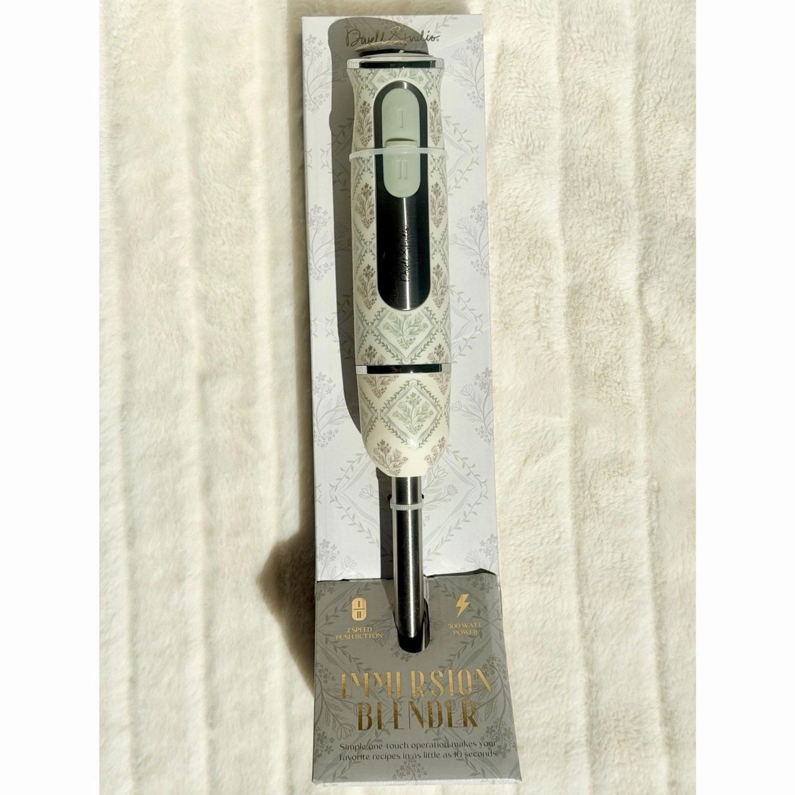 Dwell Studio Immersion Blender Handheld Demask Floral Tile 500W 2-Speed Viral
Opens in a new window