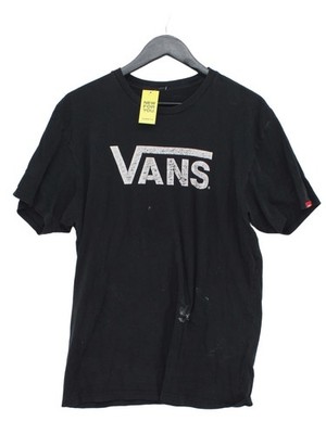 Vans Herren T-Shirt L Schwarz Grafik 100% Baumwolle Basic