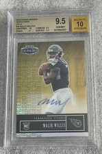 2022 Panini Honors Malik Willis Gold Prizm Auto /5  BGS 9.5 Auto 10 RC #34 SSP 