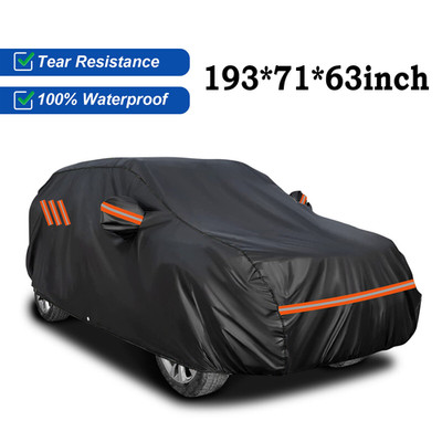 SUV Car Cover Upgraded 210D Oxford Cloth Waterproof Car Cover Up to 193''