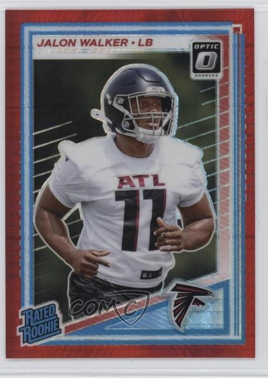 2025 Panini Donruss Optic Rated Red Hyper Prizm Jalon Walker #290 Rookie RC 1qv5