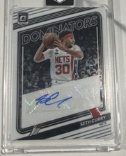 Panini 2022-23 Donruss Optic Dominators Seth Curry Autograph /99 Nets