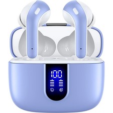 True Wireless Bluetooth Earbuds 60H Playtime LED Display Waterproof IPX5 Mic
