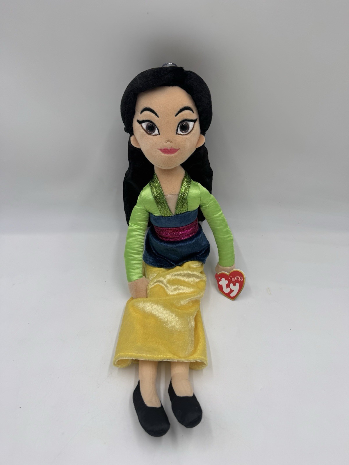 TY Disney Princess Mulan Shimmer Sparkle Beanie Baby 15" Plu