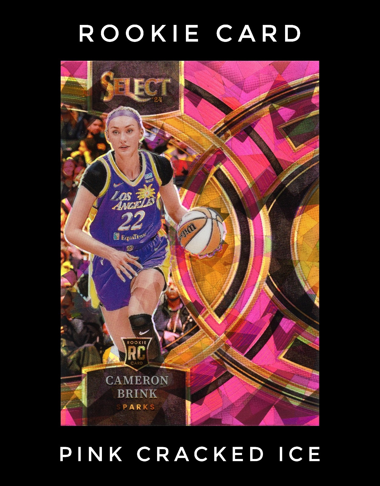 2024 Panini Select WNBA Cameron Brink RC #191 Premier Pink Cracked Ice Prizm Spa