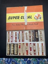Vtg Denture Teeth False Tooth Set Dentist Halloween Creepy Oddities New Type