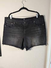 GAP Denim Shorts Stretch Cotton 5" Black Wash 5 Pocket Size 20/35 Excellent