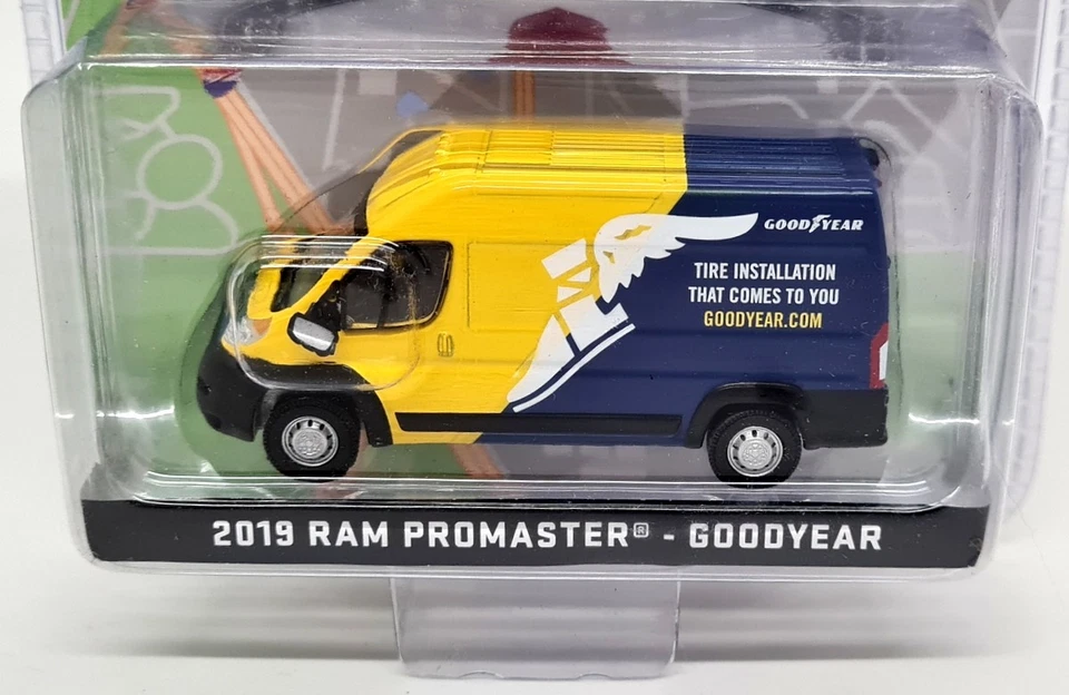 Greenlight 1/64 RAM Promaster Van 2019 Goodyear Diecast Model Car Foto 4 de 4