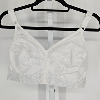 Vintage 1990s Playtex Womens Sz 44C Full Coverage T Shirt Bra Unlined White