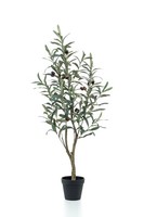 Artplants Olivenbaum KüNstlich Clayton, Kunststamm, Mit FrüChten, 90Cm