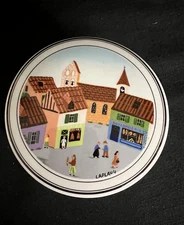 Villeroy & Boch Porcelain Trinket/Candy Box Village Scene 4" Naif Laplau 4