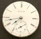 Antique 1905 Elgin Grade 320 Pocket Watch Movement Running Ticks Balance 0s 7j