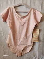 Eurotard Girl  s Pink Short Sleeve Leotard Size Medium