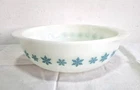 RARE VINTAGE RIGOPAL PYREX TURQUOISE SNOWFLAKE CASSEROLE HORNO ARGENTINA