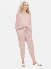 Eileen Fisher sleep Boxy top 3X long sleeve blush pink 100% organic cotton soft