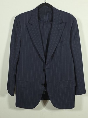 Kiton Napoli 2 Piece  Suit 44R  Navy Pinstripe CIPA 1960 34x30 100% Wool Exc