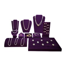 Velvet Jewelry Display Stand Soft Lining,Earrings,Rings,Necklaces,Bracelets