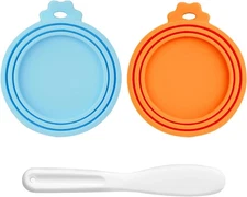 Lydia's Deal 2 Pack Pet Can Covers, Silicone Lids for Dog & Cat Food, BPA Free