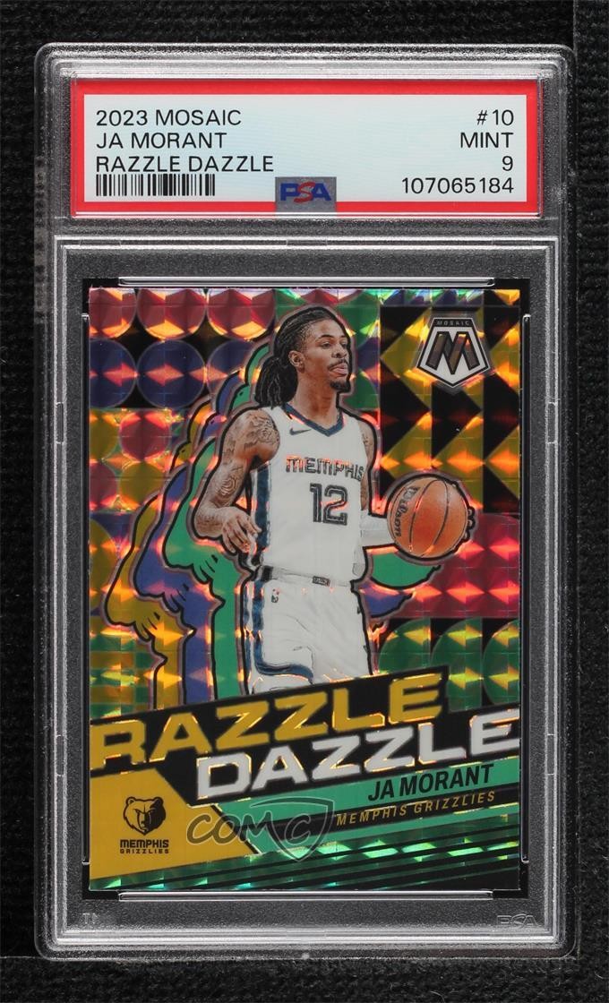 2023-24 Panini Mosaic Razzle Dazzle Ja Morant #10 PSA 9 MINT 14t3