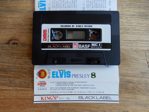 ELVIS PRESLEY 8 BEST OF KASSETTE MC TAPE BASF KING'S RECORD BLACK LABEL DMM RAR - Picture 4 of 6