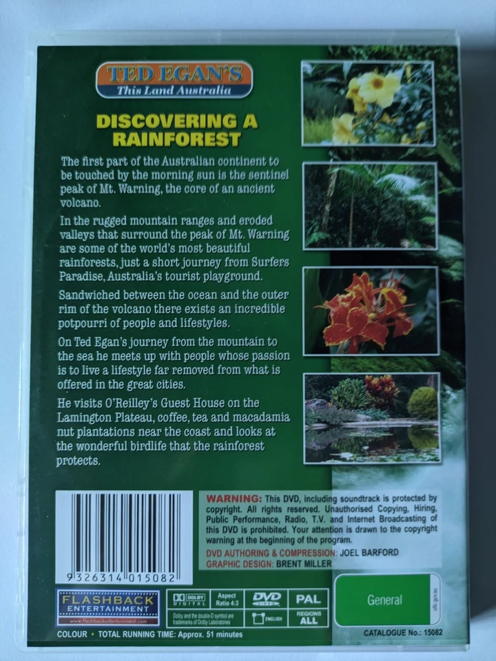 TED EGAN'S This Land  Australia Discovering  a Rainforest DVD 🌀 All Regions Pal - Image 2 of 3