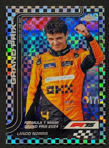 2025 Topps Chrome Formula 1 F1 Lando Norris #127 Checker Flag Refractor 🔥