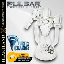 Pulsar Bong Ash Catcher 14mm 45 deg QUALITY Thick Glass | VORTEX RECYCLER PERC
