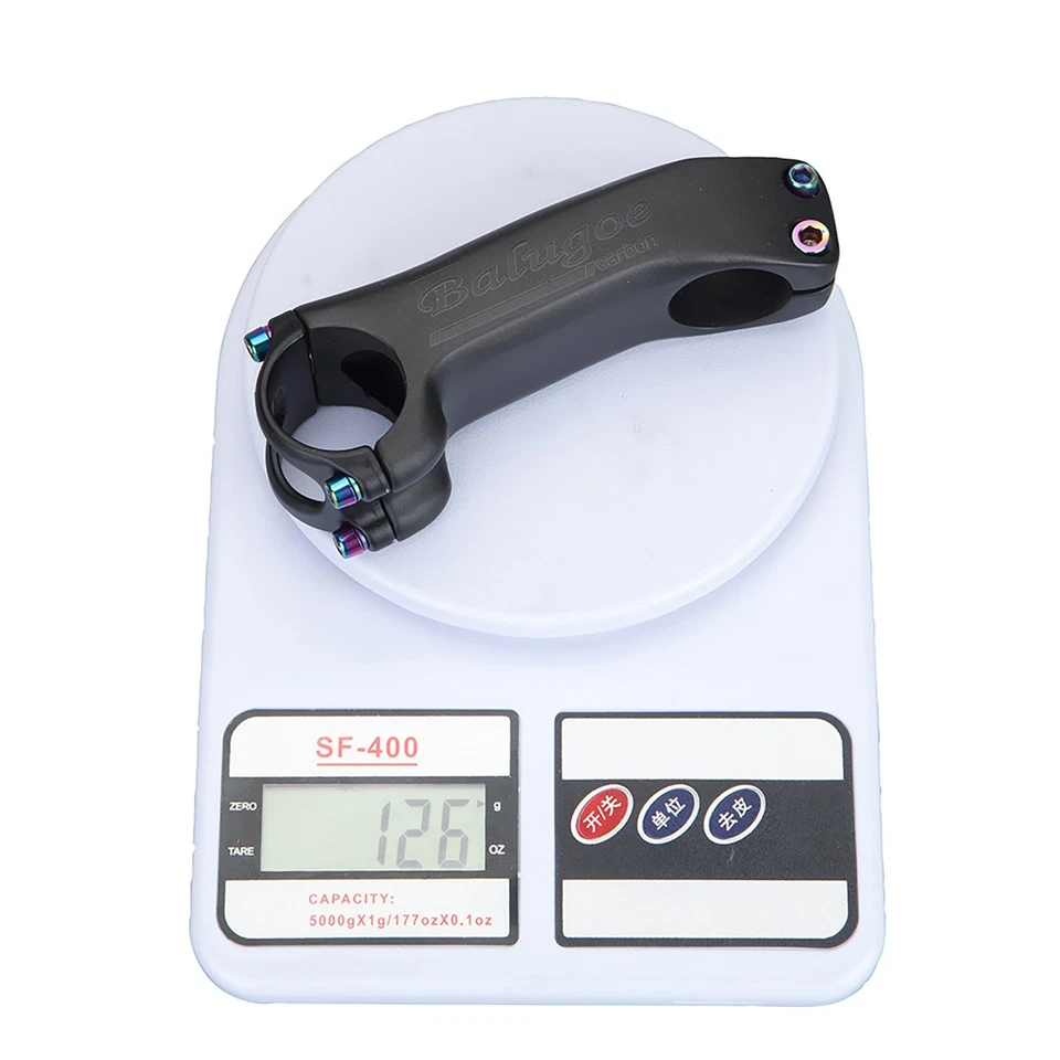 Vástago de manillar de bicicleta de fibra de carbono 6°/17° MTB carreras bicicleta de carretera 70-130 mm Foto 4 de 4