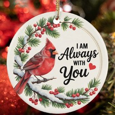 I Am Always with You Ornament Cute Cardinal Tree Branch Memorial Christmas Gift