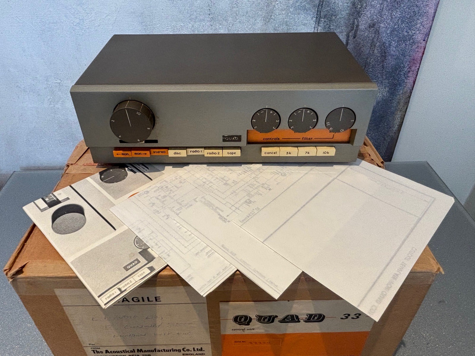 Amp Labs Modded Quad 33 Preamp Pre Amplifier ONE SIDE DOWN Repairs Only