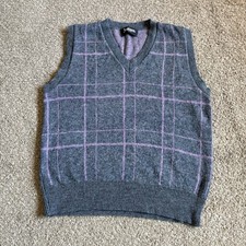 Vintage Jantzen Women  s Wool Vest Gray Purple Size Medium