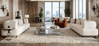LuxuriöSe WeißE Sitzgruppe Polstercouchen Designer Sessel 3Tlg